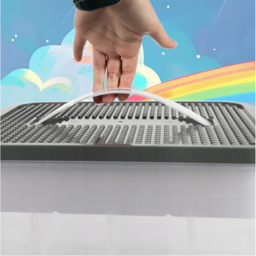 Bērnu rotaļlietu kaste, 15 l, divstāvu,  ar nodalījumiem (00025756)