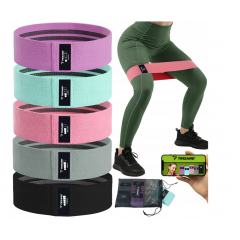 Fitnesa komplekts ar neslīdošām vingrošanas lentēm, 5 gab. no Trizand (00025877)