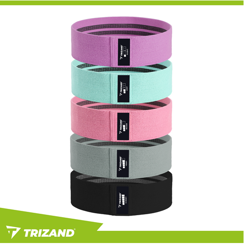 Fitnesa komplekts ar neslīdošām vingrošanas lentēm, 5 gab. no Trizand (00025877)