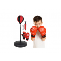 Bērnu boksa komplekts, boksa maiss, boksa bumba un boksa cimdi + pumpis 3 vienā (00026094)