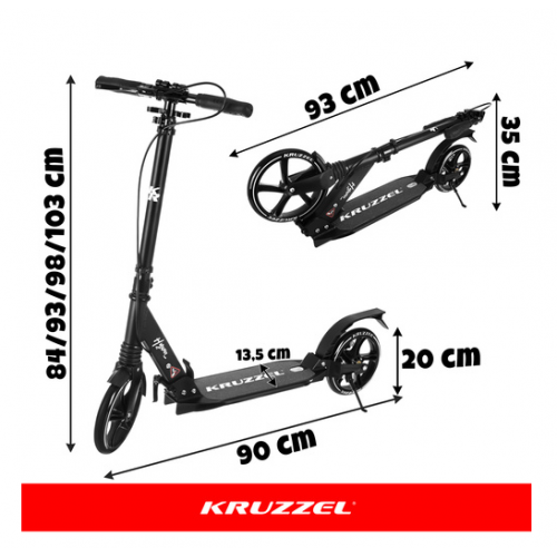 Salokāms skrejritenis bērniem, Pilsētas, Liels, 200 mm riteņi no Kruzzel (00026142)