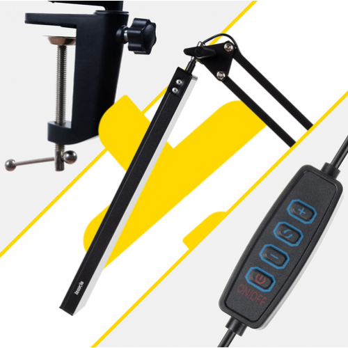 Skolas galda lampa, rasēšanai 2in1metāla, melna no Izoxis (00026357)