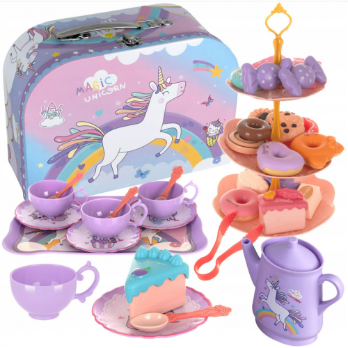 Bērnu tējas servīze, kafijas servīze, kafijas krūzes + čemodāna dāvana (00026368)