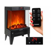 Электрический камин премиум-класса с функцией обогрева, черный, 2000 Вт (00026400)