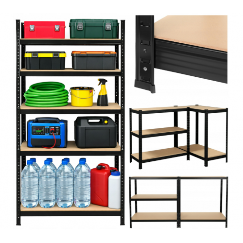 Metāla noliktavas plaukti, garāžai, pagrabam, 180x90x40 no ISO  TRADE (00027340)