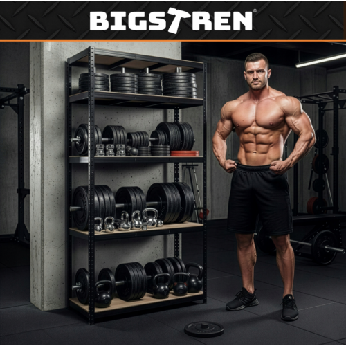 Metāla noliktavas plaukti, garāžai, pagrabam, 180x90x40 no ISO  TRADE (00027340)