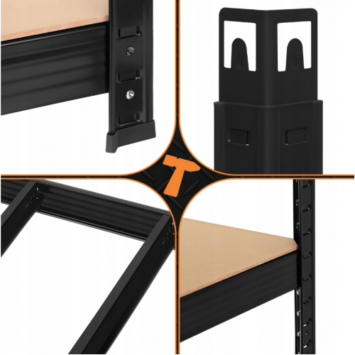 Metāla noliktavas plaukti, garāžai, pagrabam, 180x90x40 no ISO  TRADE (00027340)