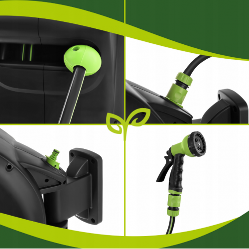 Dārza šļūtenes spole, automātiska dārza šļūtenes spole + 30 m šļūtene Gardlov (00027506)