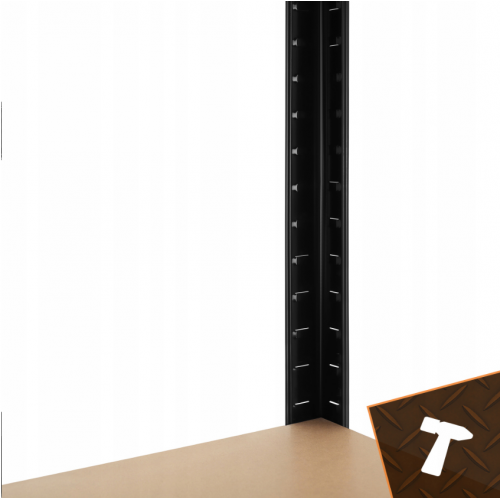 Metāla uzglabāšanas plaukts, 5 plaukti, melns, garāžai, pagrabam, 180x100x60cm no BIGSTREN (00027510)