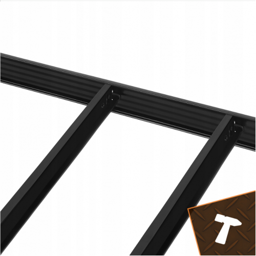 Metāla uzglabāšanas plaukts, 5 plaukti, melns, garāžai, pagrabam, 180x100x60cm no BIGSTREN (00027510)