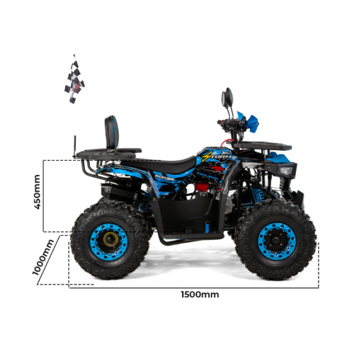Benzīna kvadracikls 125cm3, 1+1, 8" no XTR 017/8 STORM PRO