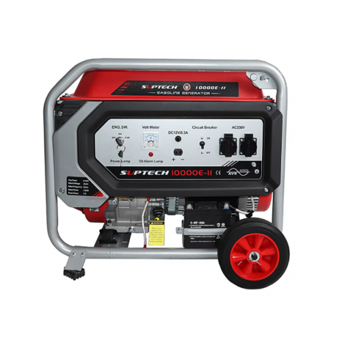 Benzīna vienfāzes elektrības ģenerators 230V, 8.3kW, 460cm3, 16 ZS no SUPTECH 10000E-II