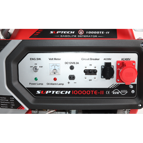 Трехфазный бензиновый генератор 8.3 кВт, 16 л.с., 400В / 230В от SUPTECH 10000TE-II 