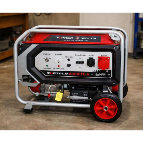 Трехфазный бензиновый генератор 8.3 кВт, 16 л.с., 400В / 230В от SUPTECH 10000TE-II 