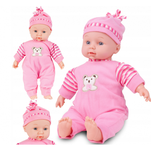 Pidžamā tērpta interaktīva lelle 34 cm (101297)