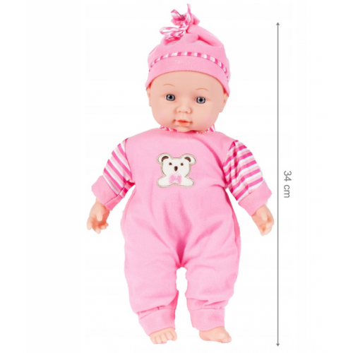 Pidžamā tērpta interaktīva lelle 34 cm (101297)