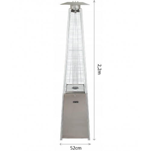 Starojuma piramīdas āra - terases gāzes sildītājs 9.5kW no MalTec (FL255; 104122)