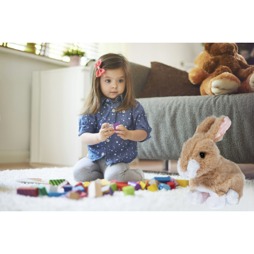 Interaktīva rotaļlieta - zaķa plīša berniēm (107254)