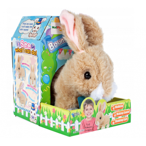 Interaktīva rotaļlieta - zaķa plīša berniēm (107254)