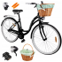 Pilsētas velosipēds MalTrack Citybike Dreamer 1 ātrums, melns, 28" + grozs piparmētru krāsā (107772)