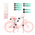 Pilsētas velosipēds MalTrack Citybike Dreamer 1 ātrums, melns, 28" + grozs piparmētru krāsā (107772)