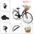 Pilsētas velosipēds MalTrack Citybike Dreamer 1 ātrums, melns, 28" + grozs piparmētru krāsā (107772)