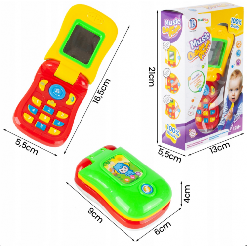 Interaktīva bērnu rotaļlieta - telefons Malplay (108270)