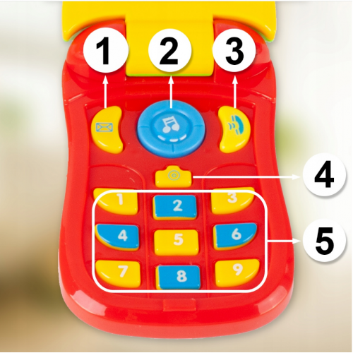 Interaktīva bērnu rotaļlieta - telefons Malplay (108270)