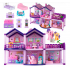 Lelļu māja, poniju villa, ar mebeļu, rozā (108467)