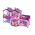 Lelļu māja, poniju villa, ar mebeļu, rozā (108467)