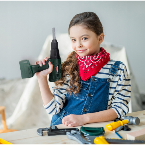 Bērnu rotaļlietu urbis ar akumulatoru darbināms skrūvgriežu komplekts Malplay (109683)