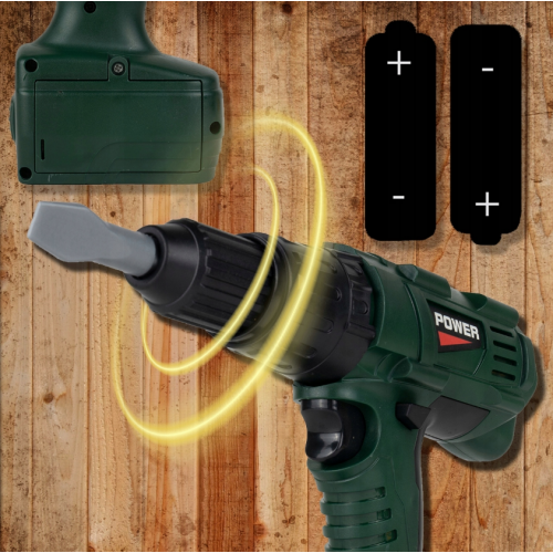 Bērnu rotaļlietu urbis ar akumulatoru darbināms skrūvgriežu komplekts Malplay (109683)