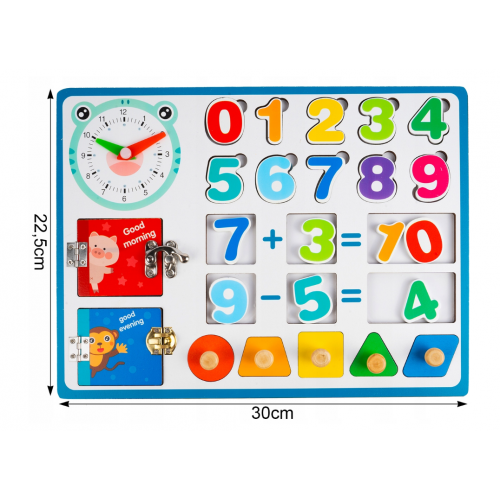  Koka manipulācijas tāfelis skaitļi formas mācīšanās skatīt laika Malplay (109835)