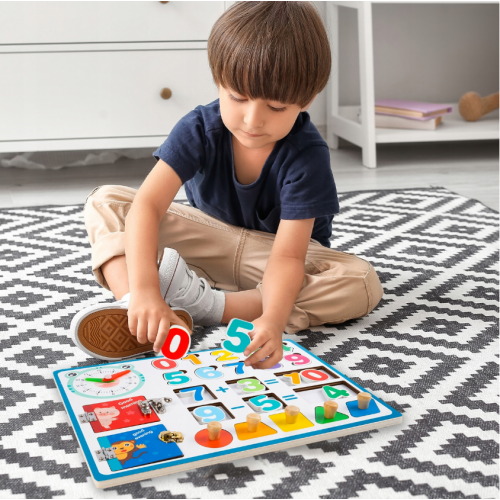  Koka manipulācijas tāfelis skaitļi formas mācīšanās skatīt laika Malplay (109835)