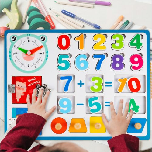  Koka manipulācijas tāfelis skaitļi formas mācīšanās skatīt laika Malplay (109835)