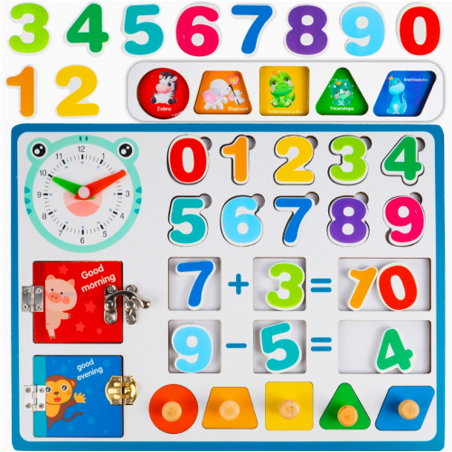  Koka manipulācijas tāfelis skaitļi formas mācīšanās skatīt laika Malplay (109835)