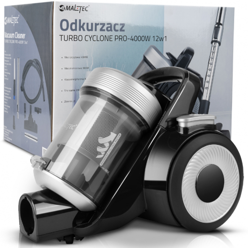 Putekļu sūcējs TURBO CYCLONE PRO-4000W 12 vienā + turbo birste no MalTec (109957 + 109960)