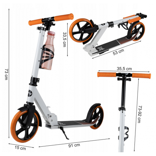 Saliekamais pilsētas skrējritenis, skūteris 200mm, 100kg maks no MalPlay (110061)