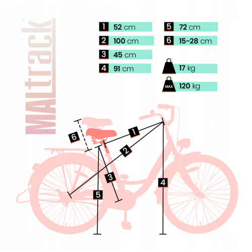 Sieviešu pilsētas velosipēds 28'' Maltrack (110543)