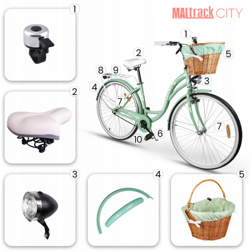 Sieviešu pilsētas velosipēds 28'' Maltrack (110543)