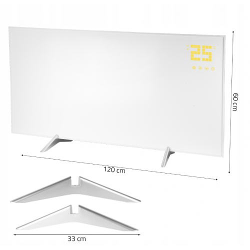 Infrasarkanais starojuma sildītājs +Wifi (Tuya), + pults, 770W no MalTec (CARBON770W-PRO; 110642)