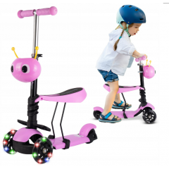 Trīsriteņu skrējritenis - balansieris + LED (111337)