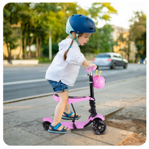 Trīsriteņu skrējritenis - balansieris + LED (111337)