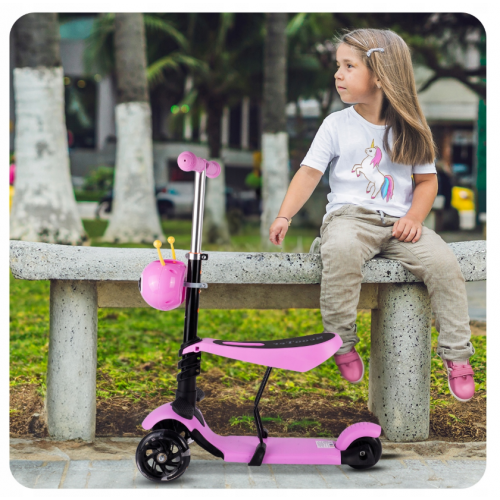 Trīsriteņu skrējritenis - balansieris + LED (111337)