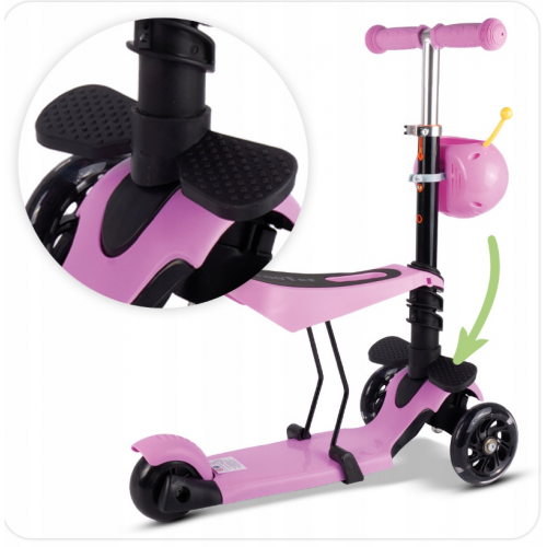 Trīsriteņu skrējritenis - balansieris + LED (111337)