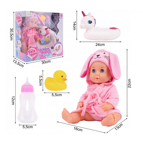 Pidžamā tērpta interaktīva lelle 30 cm (111530)