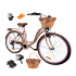 Pilsētas velosipēds MalTrack Citybike Dreamer 6 ātrumu bēšs 28" + grozs (111666)
