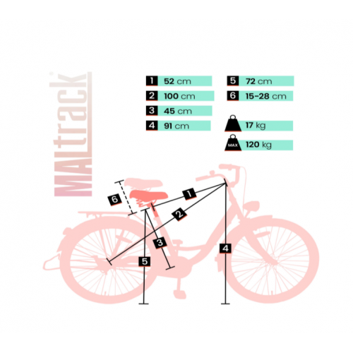Pilsētas velosipēds MalTrack Citybike Dreamer 6 ātrumu bēšs 28" + grozs (111666)