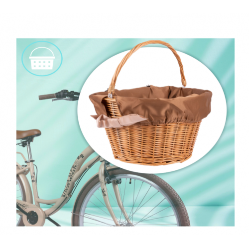 Pilsētas velosipēds MalTrack Citybike Dreamer 6 ātrumu bēšs 28" + grozs (111666)