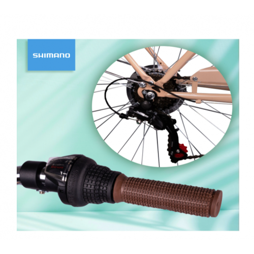 Pilsētas velosipēds MalTrack Citybike Dreamer 6 ātrumu bēšs 28" + grozs (111666)